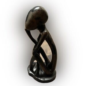 Wooden figure - the thinker - african style